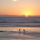 coucher de soleil sur la plage de Biscarosse